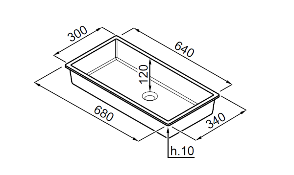 Obrazek Umywalka INTENSO QUADRO 64